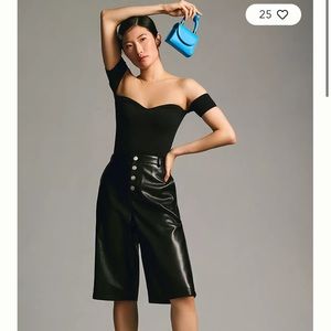 NWT Anthropologie faux leather shorts
